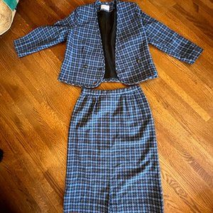 *vintage* Petite Pendleton plaid wool blazer Two-Piece Matching Skirt Set